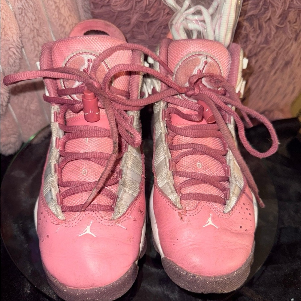Jordan Pink Retro High-Top Sneakers